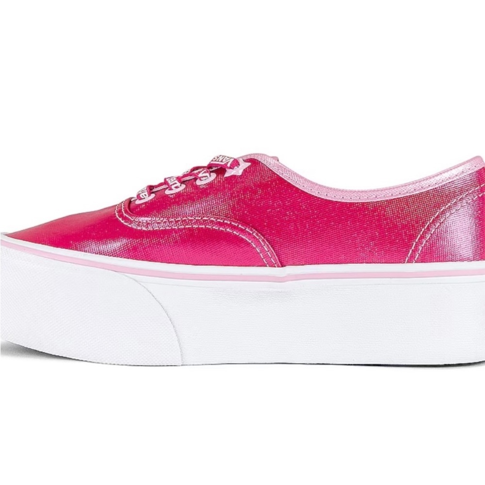 Barbie X Vans Platform Sneakers Pink and White Size 8 EUC - Picture 2 of 10